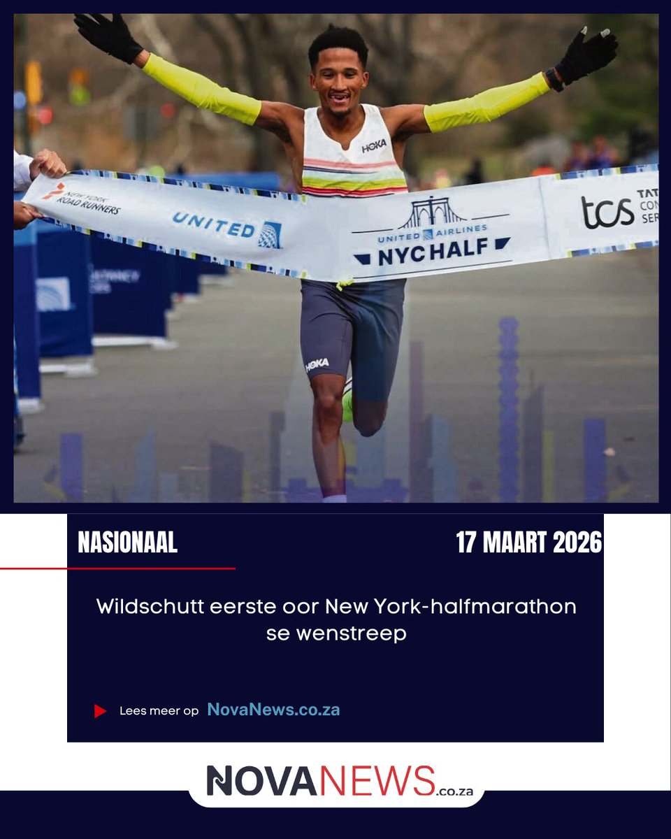 Ceres se Adrian Wildschutt het geskiedenis gemaak toe hy die eerste Suid-Afrikaner geword het om die beroemde New York-halfmarathon te wen.
 
Lees alles daaroor op ow.ly/2gNv50Yve9Q
 
#NovaNews #AdrianWildschutt #NewYork-halfmarathon #Ceres #NewYork