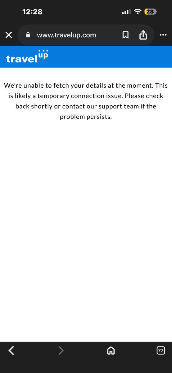 theglitch111's tweet photo. @Travel_Up @sanjaybarua88 This is very frustrating. I have tried calling multiple times, sent emails, and even your links are not working. No response anywhere. https://t.co/AnDiFhNAFO
