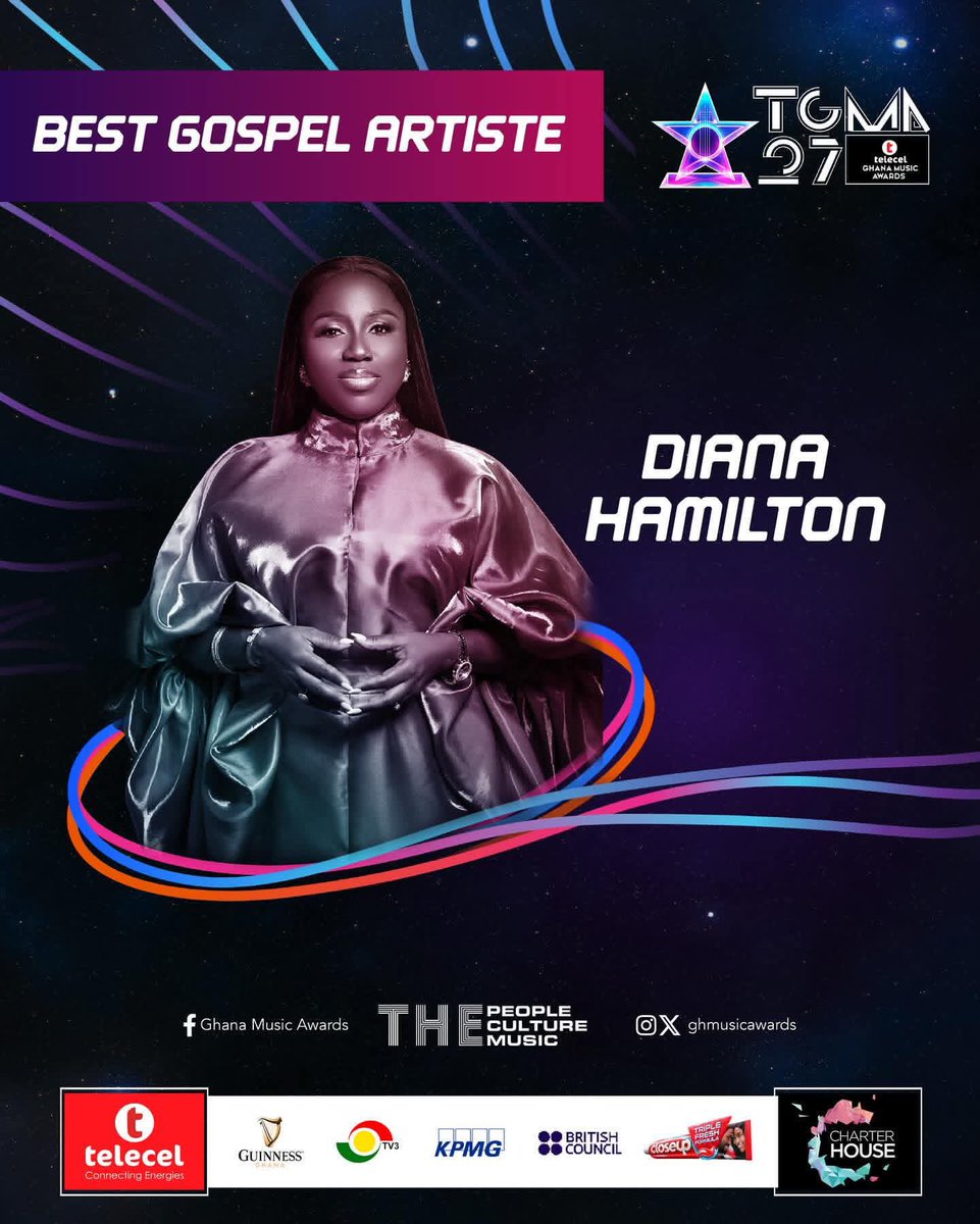 dianaahamilton's tweet photo. Family, I’m  honoured  to be nominated once again for this year’s TGMA @ghmusicawards. It’s a recognition I deeply appreciate and never take for granted. A big thank you to the organizers for the nod, and congratulations to all the other incredible nominees https://t.co/u4fnElIGDA