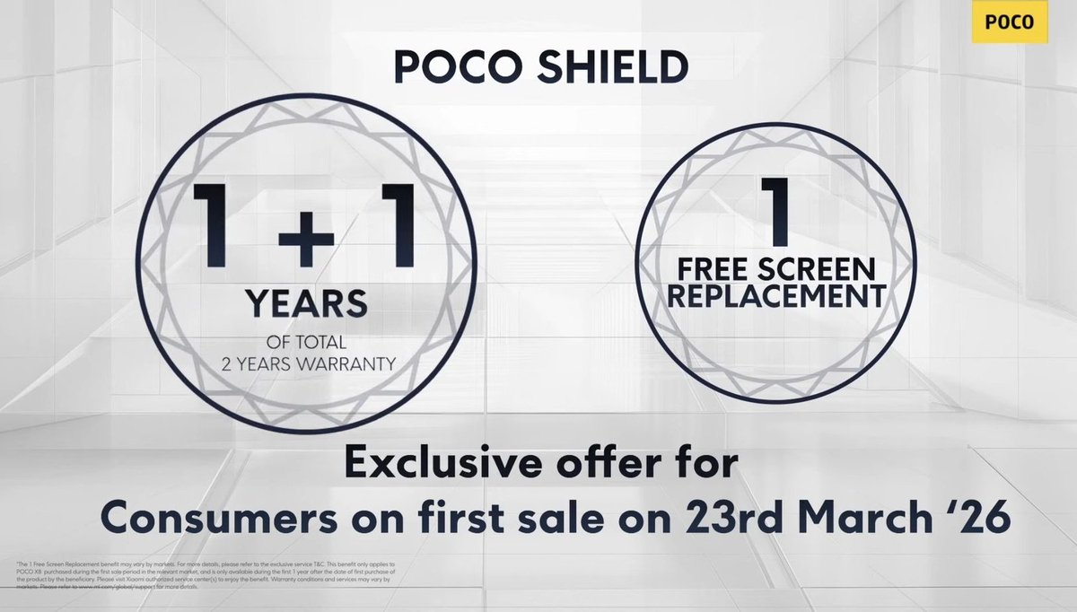 Sai_Kumar_Aarya's tweet photo. What the F’ pricing is this?! 🤯
POCO X8 Pro ₹29,999
POCO X8 Pro Max ₹39,999
Absolutely MAD pricing 🔥
1+1 Year Warranty
1 Year Free Screen Replacement
This is straight-up game over for the competition. 
@IndiaPOCO
 @sandeep9sarma
 @Huilgol
 @KenSekhar
 @digvj
 @AnkitSingh_08 https://t.co/eZt5FKdEPj