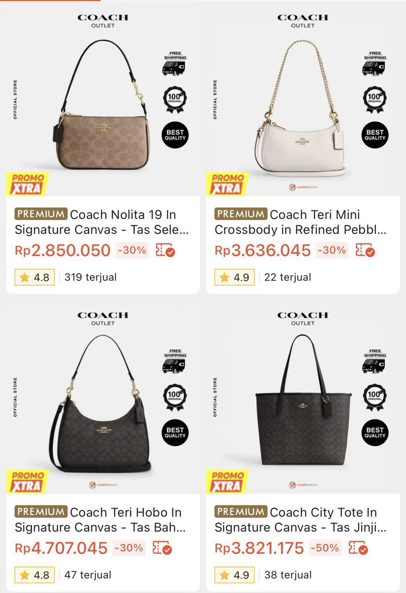 narakimm_'s tweet photo. INI BENERAN NGGAK SIH? LIHAT HARGA COACH DI TOKO OREN – KOK BISA LEBIH MURAH?!😅

Yang bikin tambah mikir: ini official store loh, bukan KW atau random reseller.. https://t.co/qRSDXwXd6i
