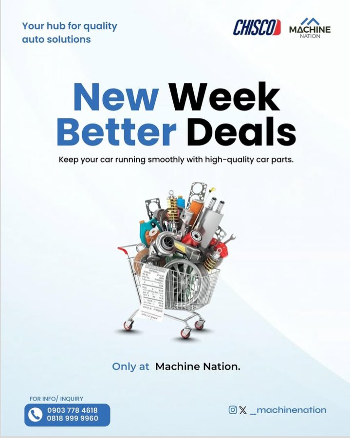 MachineNationNG's tweet image. Happy New Week from Machine Nationwide, what're you buying from us this week??

#Machine #Spareparts #UEFA #salı