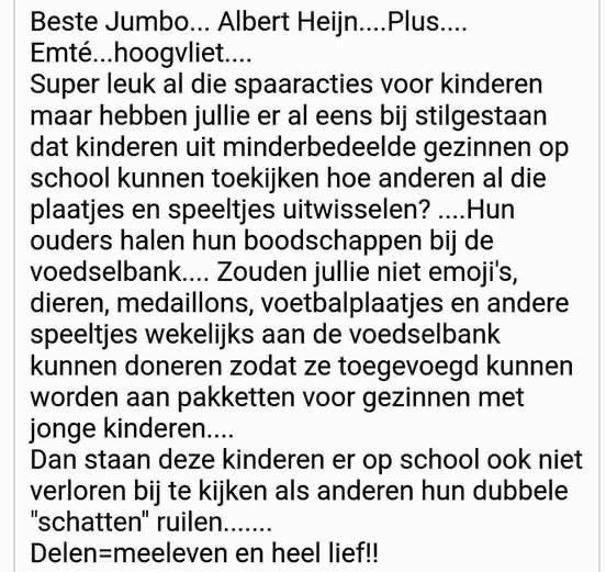 Beetje medeleven tonen is jullie totaal onbekend!