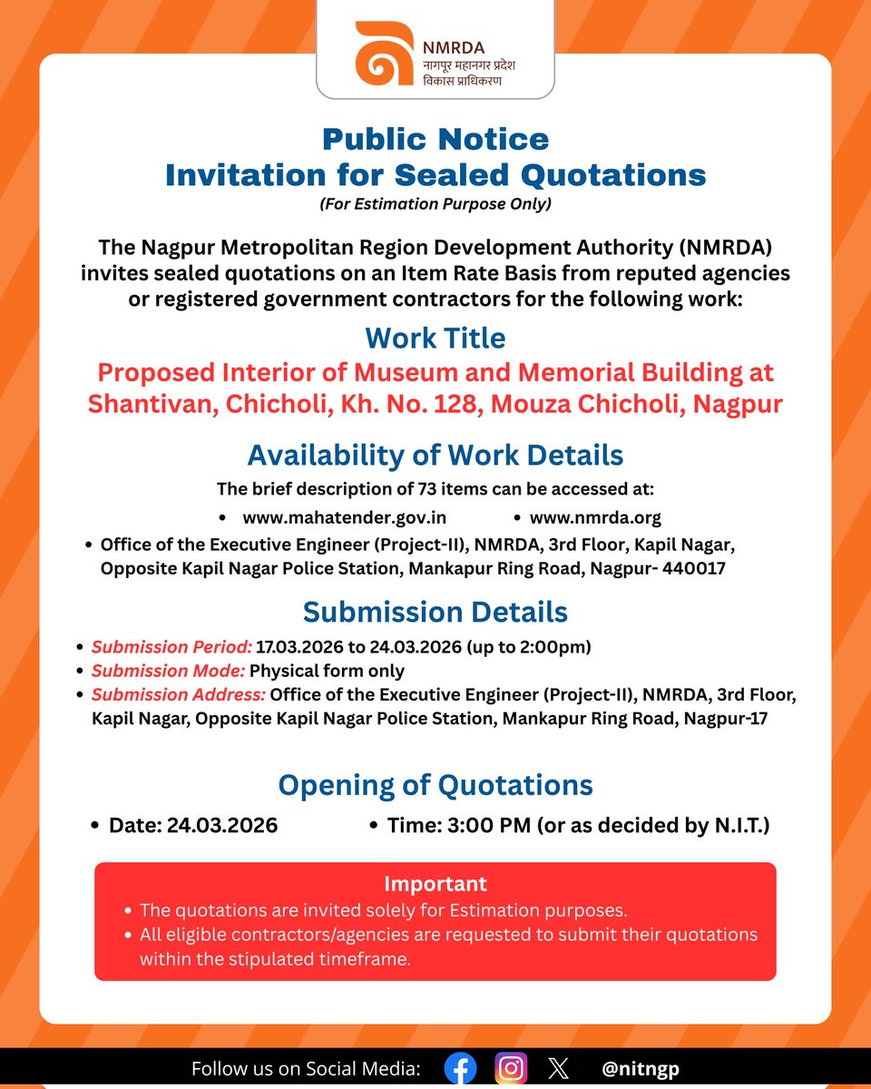Nagpur Improvement Trust / NMRDA tweet media