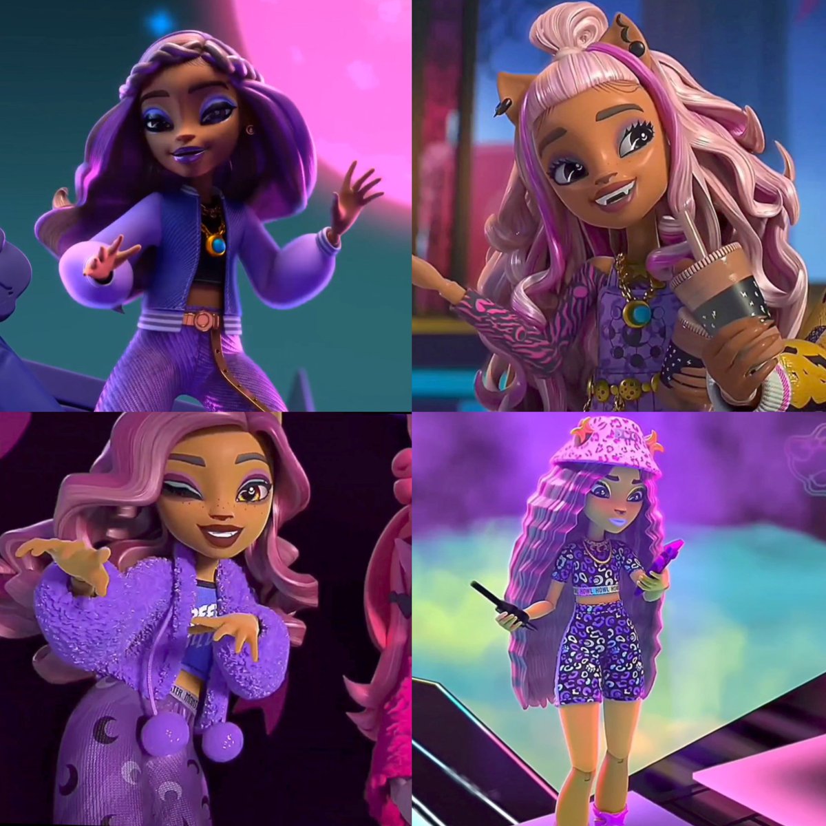 Noirdenile's tweet photo. ANYWAYS! All love to my favorite FEMININE black werewolf girl who was not only THE FIRST clawdeen out of all generations to be a canonical lesbian but also the first to come with textured hair on some of her dolls, but yeah 💕✨ https://t.co/tTVHkf7tex