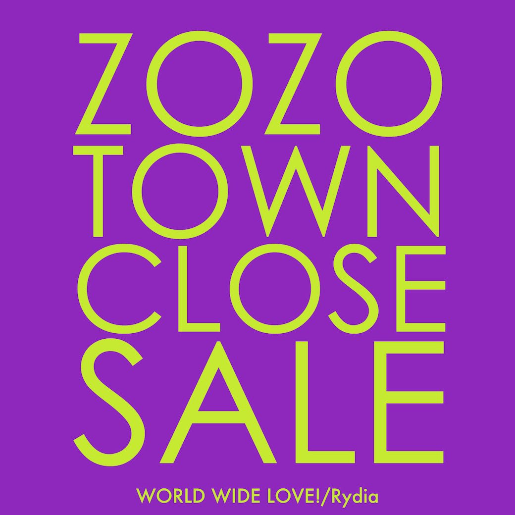 Rydia_official's tweet photo. 【お得情報】

ZOZOTOWN thank you SALE開催中！

今すぐ着れるアイテムがさらにお安くなったタイムセール！！😊

是非ご覧ください。

-ZOZOTOWN-
https://t.co/0wnKhScpcu

#ZOZOTOWN #ZOZO #タイムセール
#ゾゾ　#閉店セール　#SALE
#close https://t.co/d9HQaITY9R
