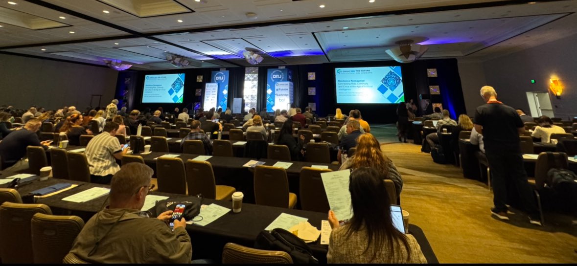 CarCommCEO's tweet photo. Great session yesterday at the DRJ Spring Conference on integrating business continuity &amp; disaster recovery into overall risk management. Thinking about how this applies to our agency as we work to keep HIV &amp; health services steady, even when disruptions happen. #DRJSpring https://t.co/t4npeLldrJ