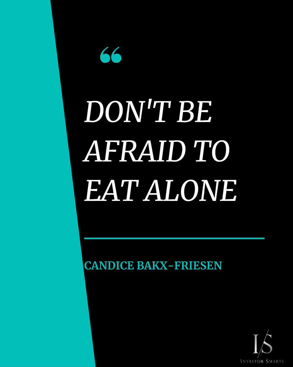 InvestorSmarts's tweet photo. “Don’t be afraid to eat alone.”
Not everyone will understand your vision — and that’s okay. 🍽️
Sometimes growth requires solitude, discipline, and choosing long-term wins over comfort. 🔑
#FocusedLiving #InvestorMindset #DifferentPath #SelfDiscipline #FutureFocused https://t.co/TVYwmD1gqG