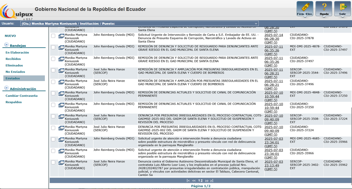 La verdad desde el destierro

Me da pena admitirlo, pero hoy me da ganas de llorar.

Soy activista anticorrupción y defensora de los derechos constitucionales de grupos vulnerables y de la Madre Naturaleza. Aunque mi enfoque es la provincia de #SantaElena, me llegan denuncias de