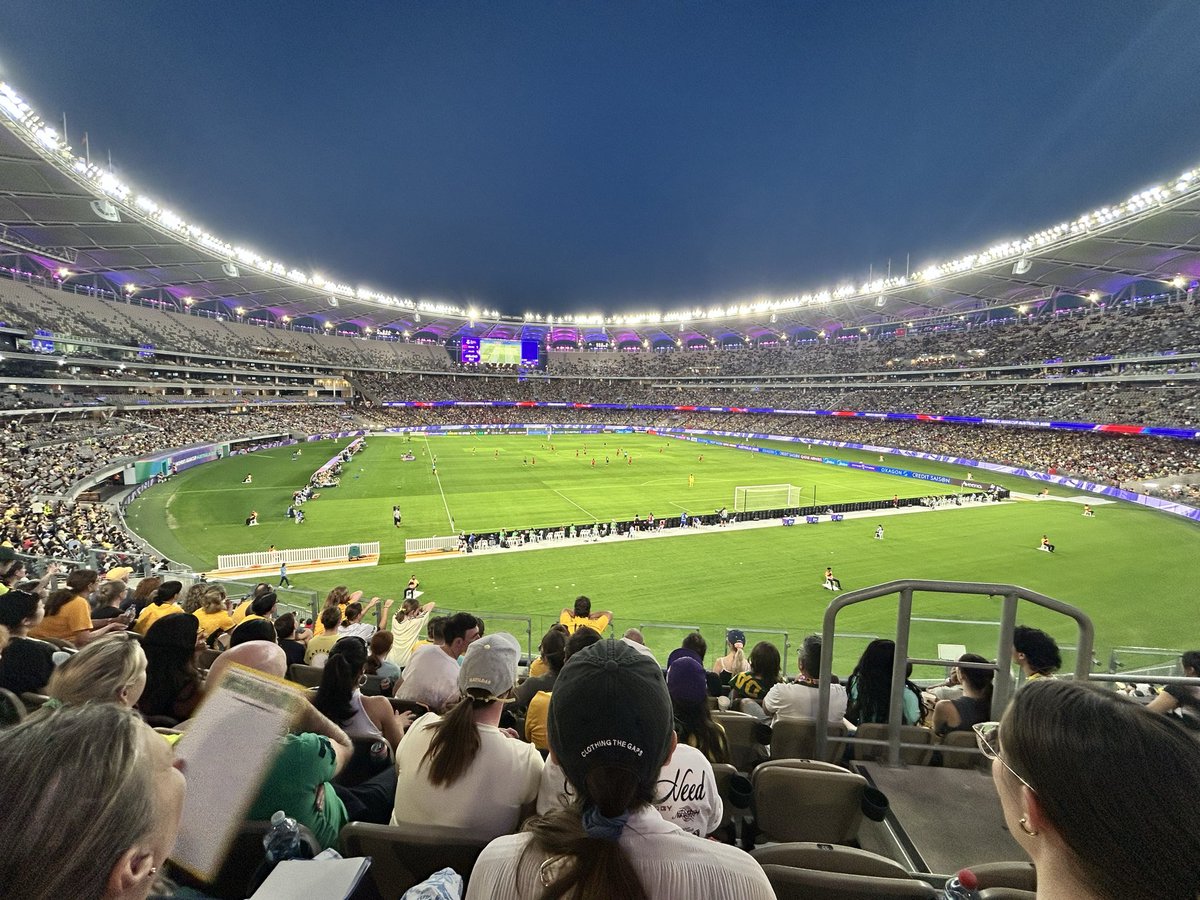 schonken's tweet photo. Happy to have supported the @TheMatildas in their semi-final win this evening at @OptusStadium https://t.co/y8PZuvrE71