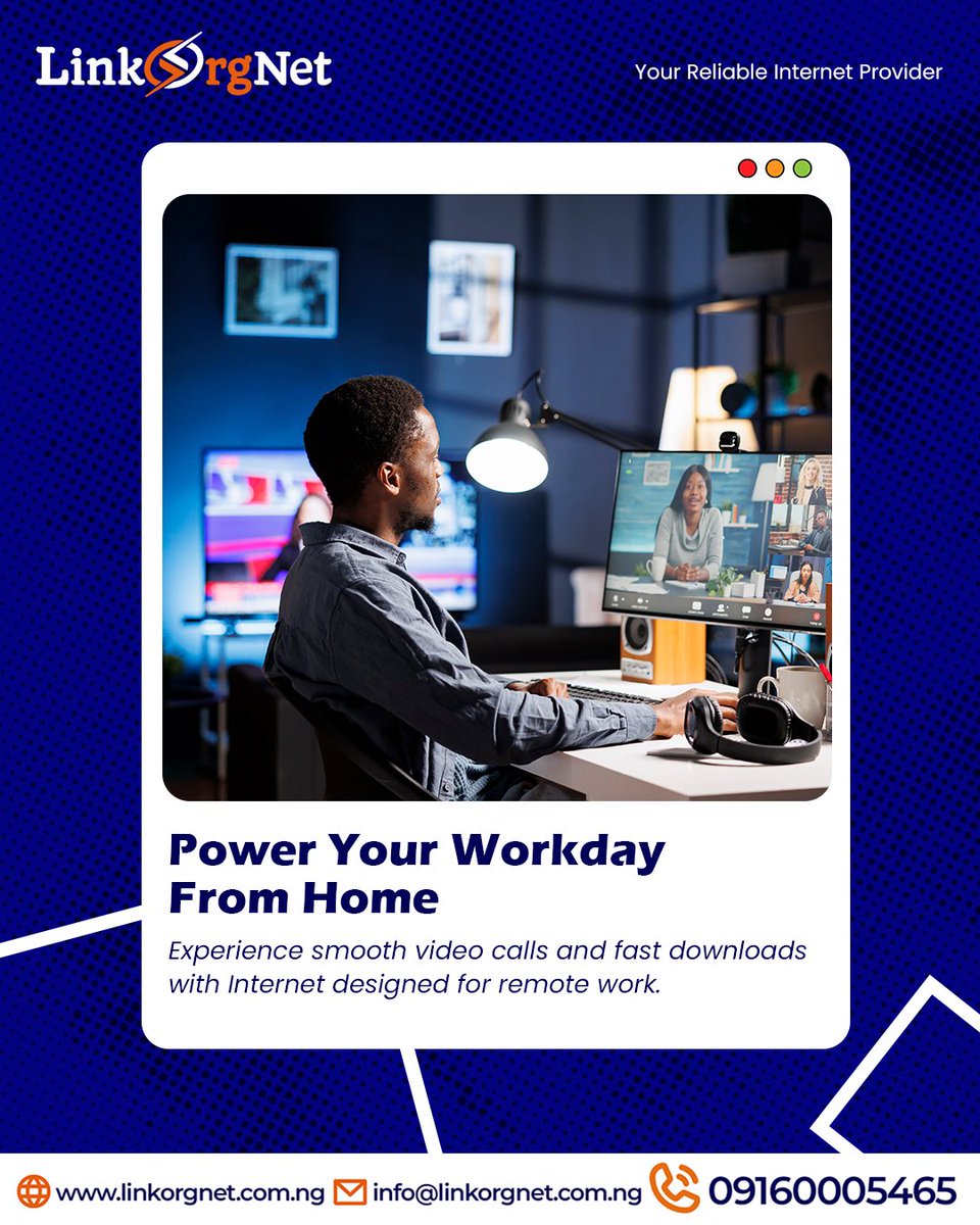linkorgnet's tweet image. Experience reliable internet that keeps your workflow smooth and your meetings clear always

Stay productive with LinkOrgNet 

#remotework #stayproductive #linkorgnet