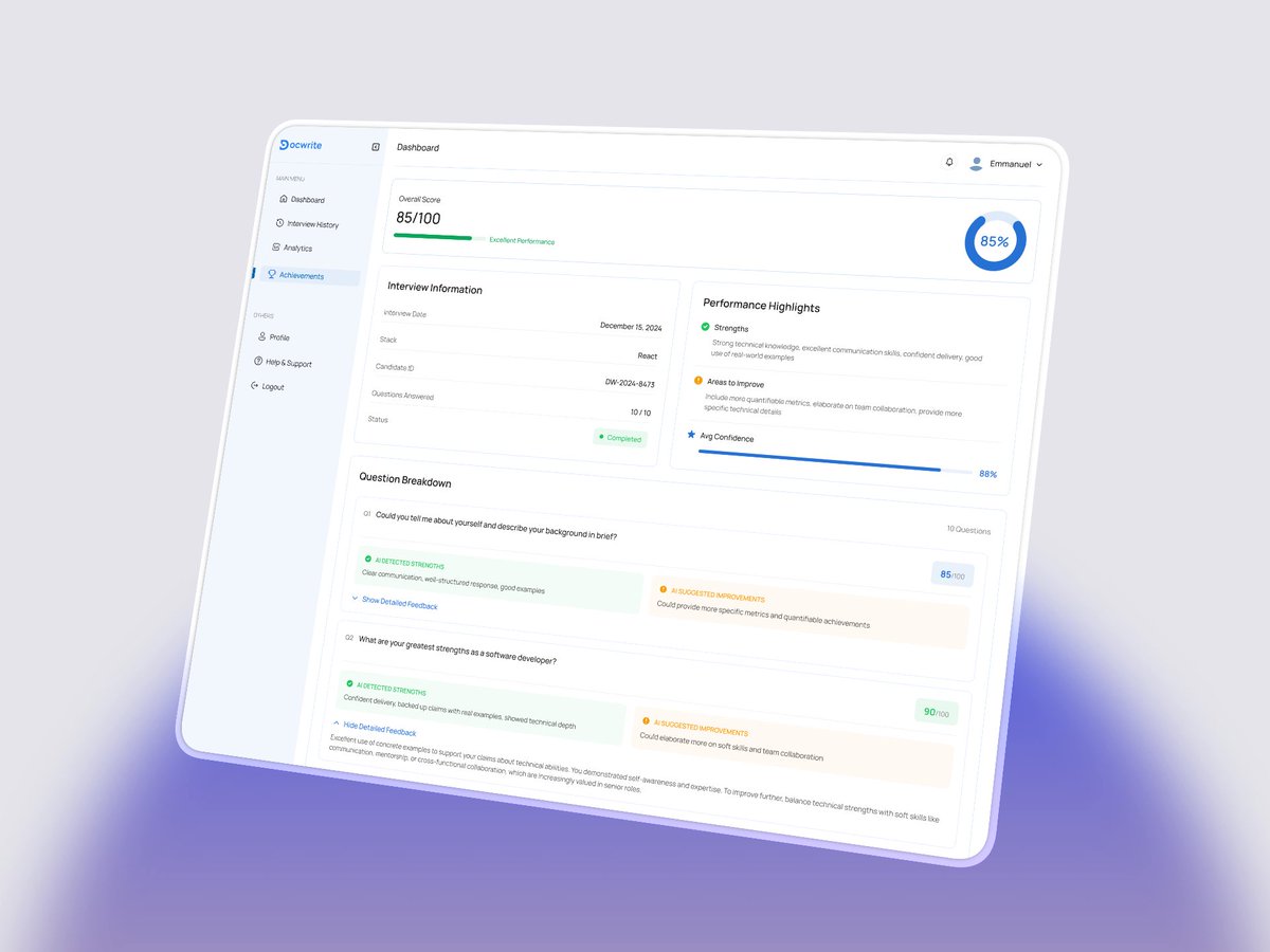 Docwriteio's tweet photo. “Practice more questions.”

Sure.

But if the questions don’t resemble real engineering problems… what are we actually practicing?

Docwrite focuses on real-world interview scenarios, not just algorithm drills.

👉 https://t.co/OIvg91ipba https://t.co/2qeWSwL6W9