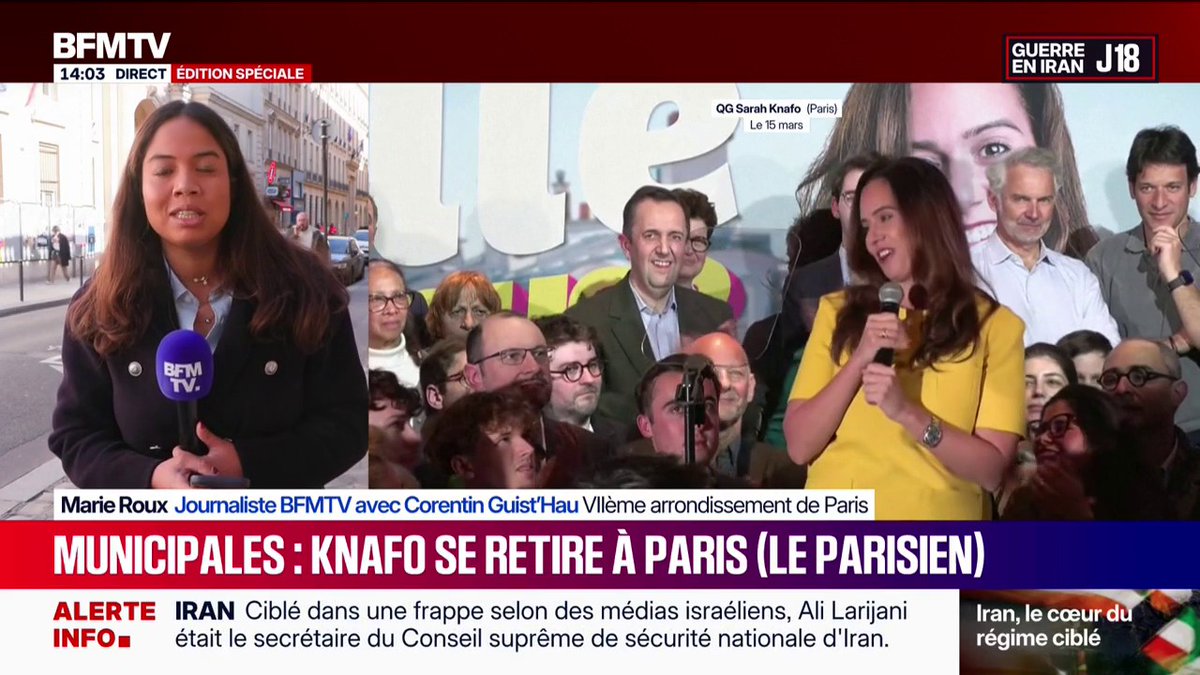 Municipales à Paris: Sarah Knafo retire sa candidature au second tour 