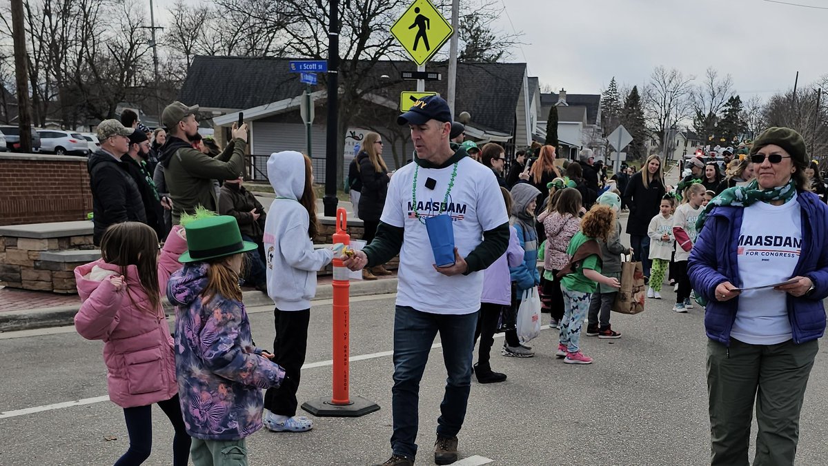 Team Maasdam hit TWO St. Patrick's Day parades this weekend - the temperatures may be dropping again but there was plenty of green, plenty of smiles, and plenty of "everyone's Irish today" spirit to go around. 
From Pinckney to Grand Ledge, mid-Michigan knows how to throw a