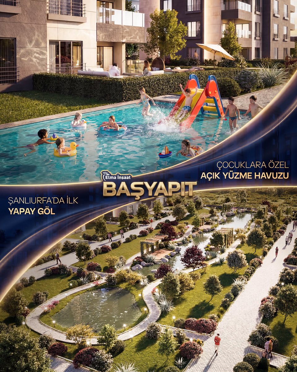Modern mimari, sosyal yaşam alanları ve aile dostu konseptiyle tasarlanan proje; açık çocuk havuzu, yapay göl konsepti ve huzurlu peyzaj alanlarıyla yaşamınıza değer katıyor.
Başyapıt'ta yeni bir yaşamın kapılarını aralayın.✨

#Elmaİnşaat #Başyapıt