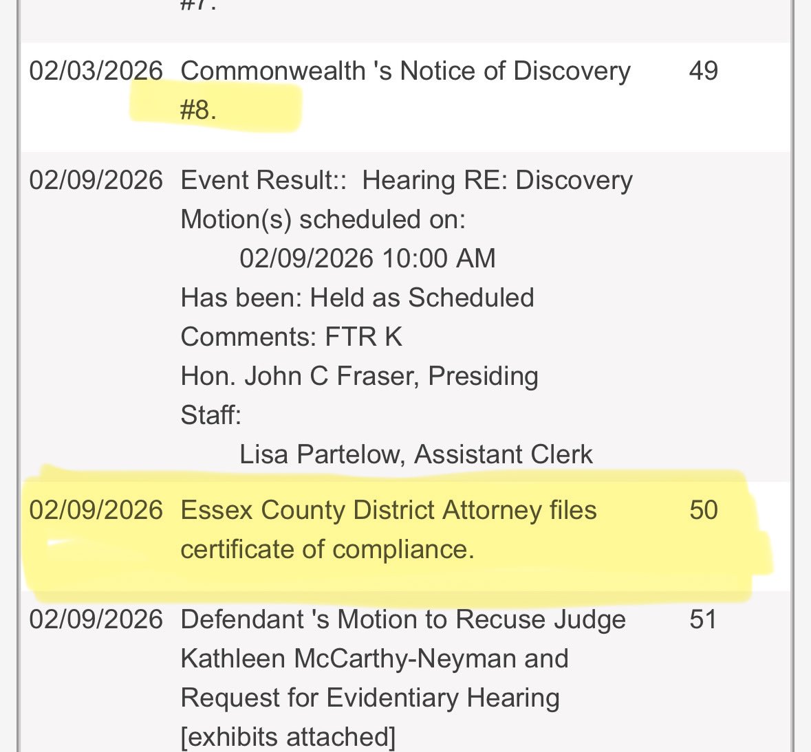 lauriemullenesq's tweet image. 💜💜💜💜💜💜💜💜
For anyone keeping count, the CW in the #kelseyfitzimmons case has filed SEVEN additional notices of discovery, many containing multiple files, since filing the Certificate of Compliance on February 9, 2026. For those wondering, that’s not normal!