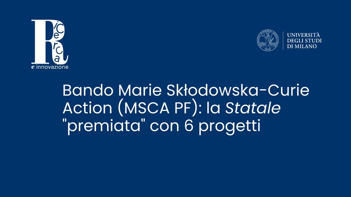 Università degli Studi di Milano tweet media