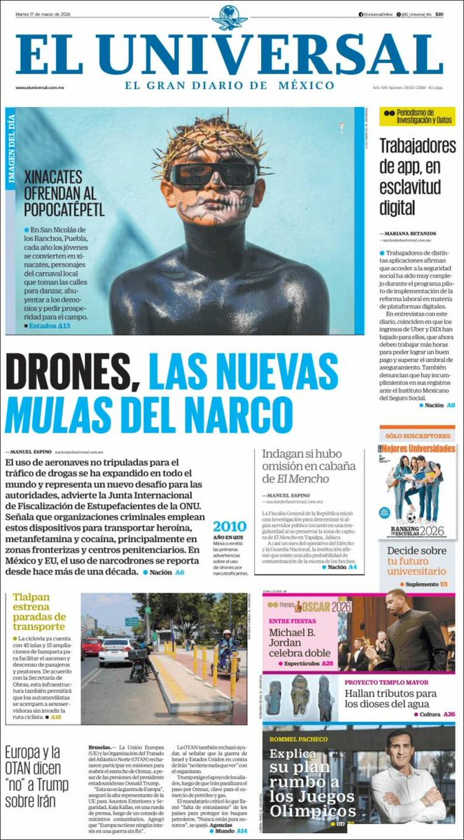 #PortadasDiarios #MARTES17 de marzo del 2026
✅#Cuba abre su economía a exiliados
✅ Definen ronda 1 del #tmec