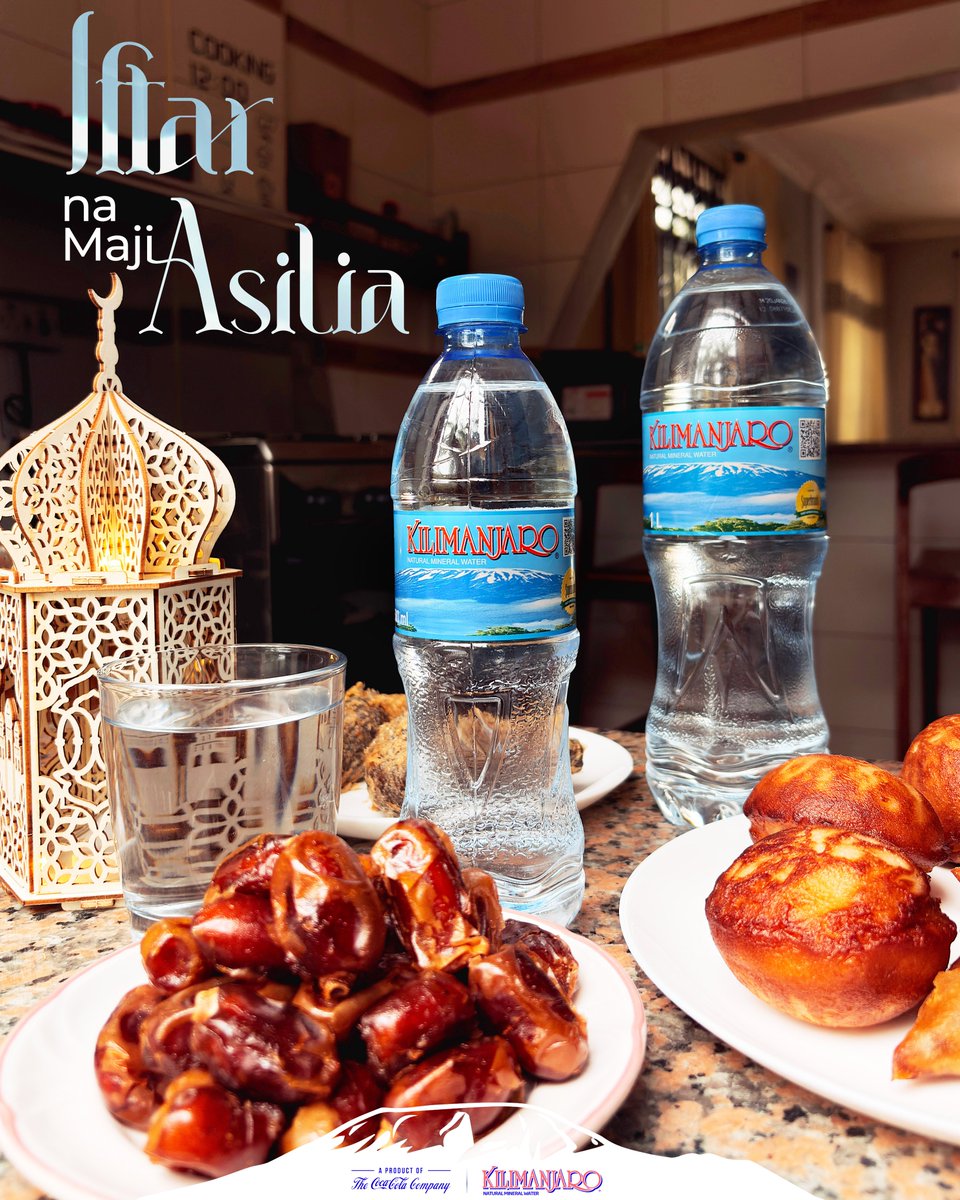Msimu huu wa mfungo mlo unakamilika na Kilimanjaro Natural Mineral Water.
#naturalmineralwater #kilimanjaronaturalmineralwater #ramadhan