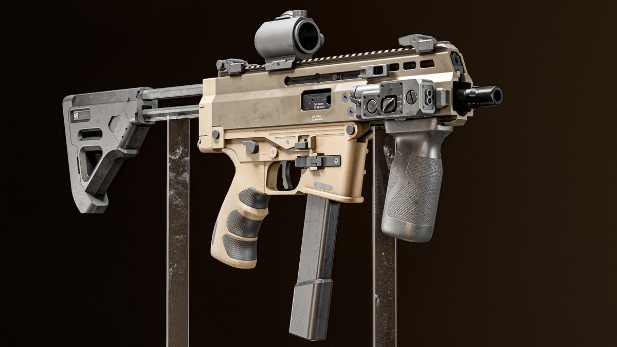 ManifoldAssets's tweet photo. Tactical Rifle based on B&amp;T APC 9 w/ fp anims
Attachments:
Cylindrical suppressor
Rectangular suppressor
Reflex sight
Flip-up sights
Collapsed flip-up sights
Aiming laser
Live on FAB: https://t.co/u3iuqjXsux
Demo video: https://t.co/LDNPvuCvii
#gamedev #ue #unreal #3d #smg #gun https://t.co/YRA0sMP88z