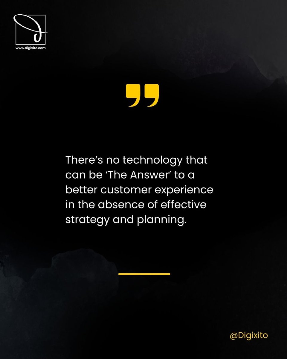 digixito's tweet photo. Chasing the shiniest new tech? Hold that thought.

Without a solid strategy, even the best technology is just an expensive distraction. Real customer experience is built on a foundation of insight, not just installations. 
Ready to build a strategy that actually works? Let's talk https://t.co/Urq8zTzIOA