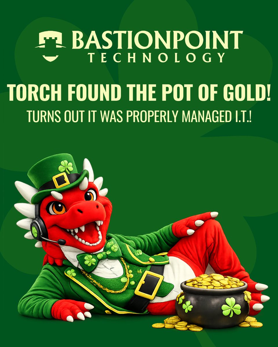 BastionpointRva's tweet image. Happy St. Patrick's Day! 🍀 

The real pot of gold: Reliable, properly managed I.T. that actually works. 💰 🪙 

If your business is still relying on luck, we should talk.

bstnpt.co/dWl0TPg

#RVA #RichmondIT