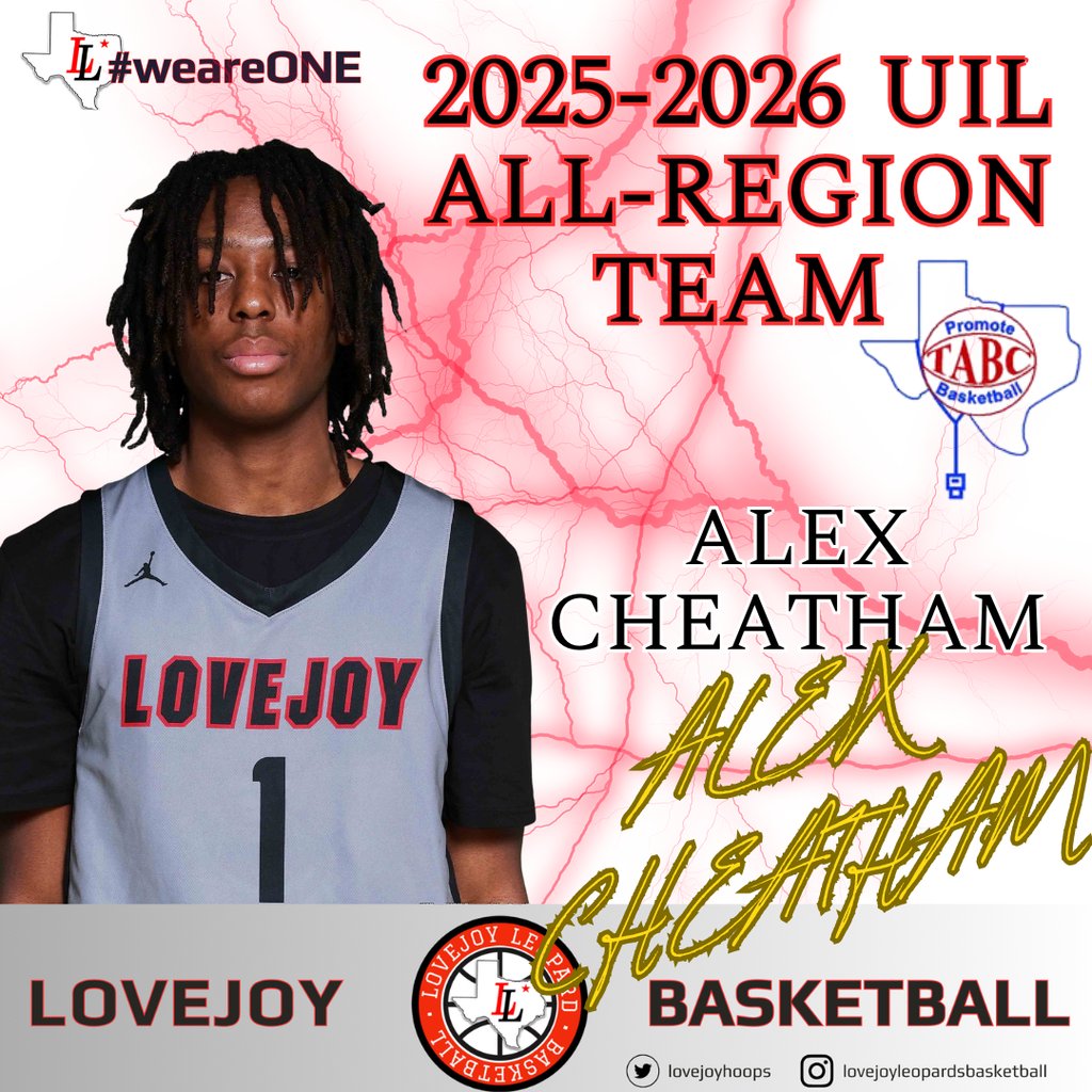 LovejoyHoops's tweet photo. Please join us in congratulating Alex Cheatham on his selection to the ALL-REGION team! This incredible honor is an acknowledgment of your dedication, hard work, toughness, and excellence on the court. We are so proud of you AC! Congratulations! #weareONE https://t.co/1zSeC66I9c