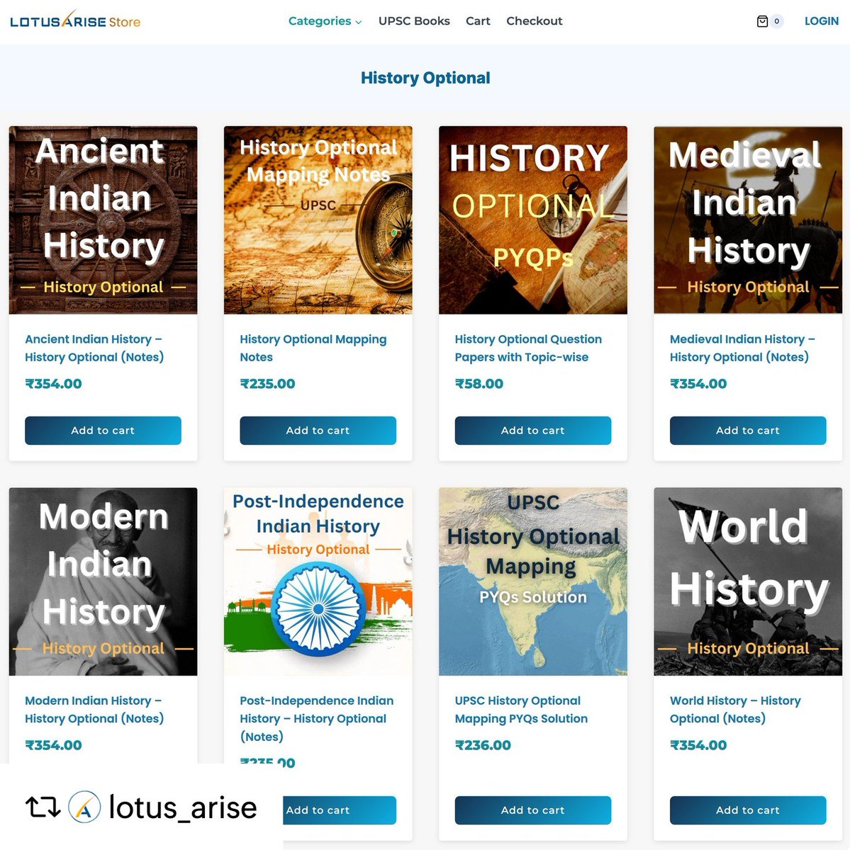 Lotus_Arise's tweet image. Complete #HistoryOptional notes in #PDF format, covering Ancient, Medieval, Modern, Post-Independence, and World History.
store.lotusarise.com/product-catego…

Prepared strictly as per UPSC syllabus with topic-wise PYQs and mapping support—ideal for structured preparation and revision for