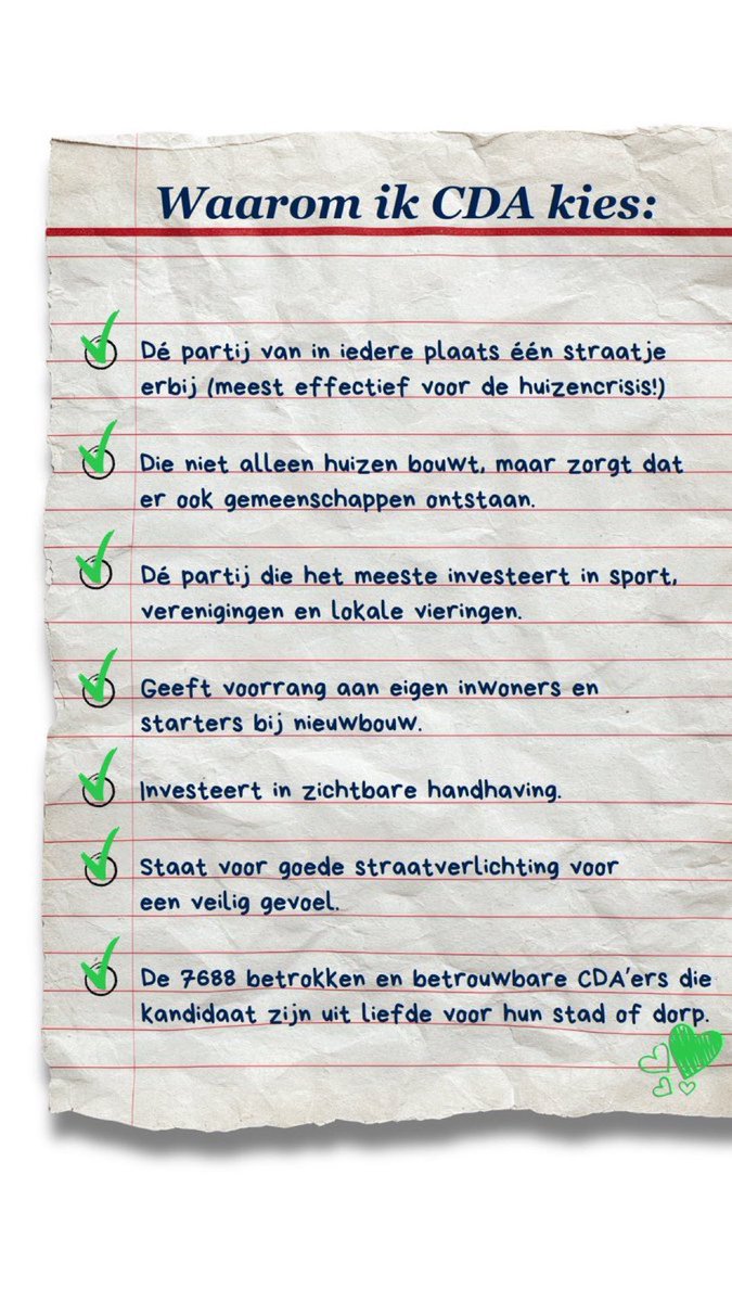 hanendick's tweet photo. Stem CDA-Tynaarlo. Gewoon voor Tynaarlo! https://t.co/vDvhCLKfEP
