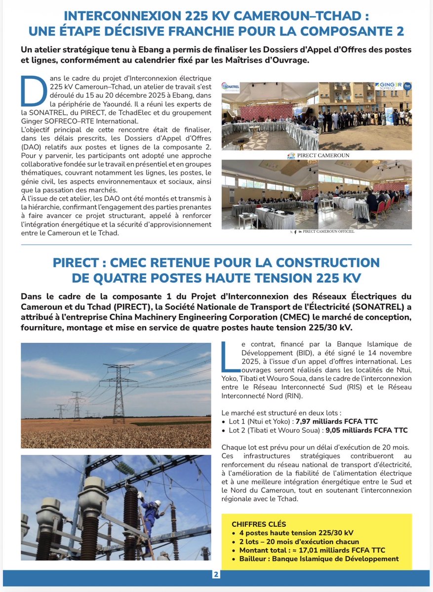 pirectcameroun's tweet photo. #pirect #cameroun #tchad
#sonatrel
#minee
#banquemondiale
#banqueafricainededeveloppement
#banqueislamique https://t.co/RG69DJnx84
