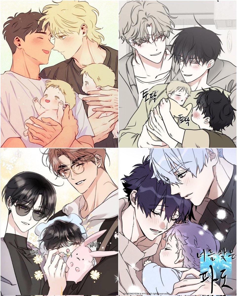 nothing heals me like bl manhwas with adorable kids… domestic peak >>>