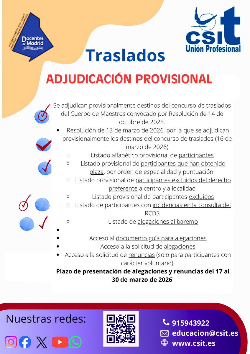 Docentes de Madrid - CSIT UNIÓN PROFESIONAL tweet media