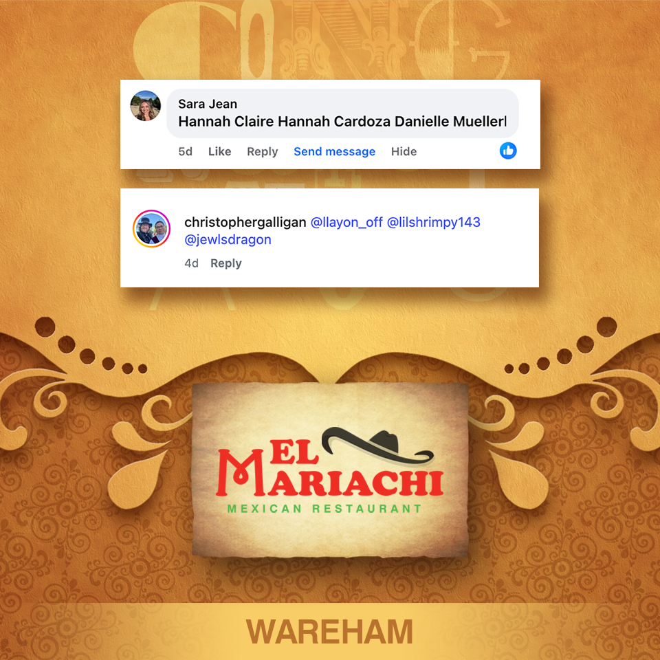 MariachiWareham's tweet photo. The shamrocks have spoken… and we have our TWO lucky winners! 🎉
Congratulations to:
Sara Jean (Facebook)
christophergalligan (Instagram)
You’ve each won a $25 El Mariachi Gift Card!
Please call us at (774) 678-4550 to claim your prize.
#Wareham #Lucky #Winners #StPaddysDay https://t.co/eqXS2B5jD3