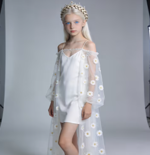 LF_Collect_NSFW's tweet image. 2/ ❄️ CÉLESTE — The Porcelain Bloom
Base B: The Breton Babe
Sheer organza, delicate daisies, and a gaze as cool as porcelain. Elegance, redefined.
👉 opensea.io/collection/cul…
#SheerFashion #ElegantAI #DigitalModel