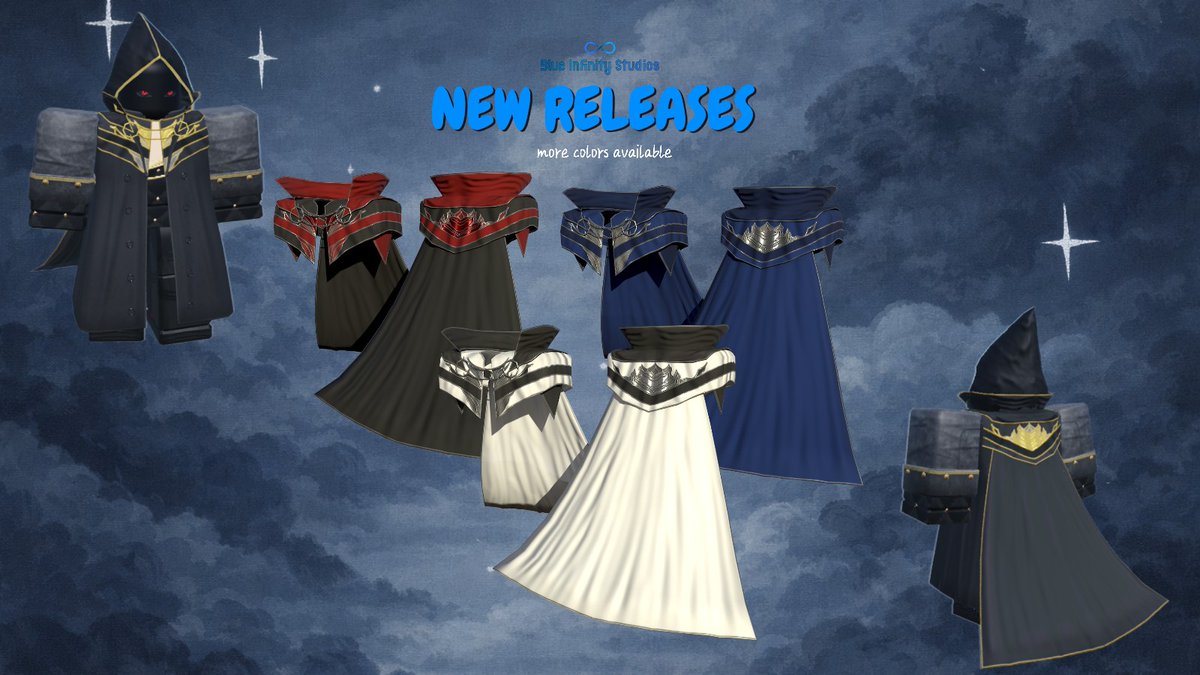 Inf1n1tyShad0w's tweet photo. New releases from ♾️Blue infinity studios:
🌸 Strapless Baroque Ballgown (5 colors)
🌸 Strapless floral flare dress (5 colors)
⚔️ Emperor plate armor (4 colors)
⚔️ R15 Dark Knight Cape (7 colors)
https://t.co/teMX0tXmyq
#robloxugc #robloxdrop #newdrop #newugc #newitems #robloxgroup #robloxstore