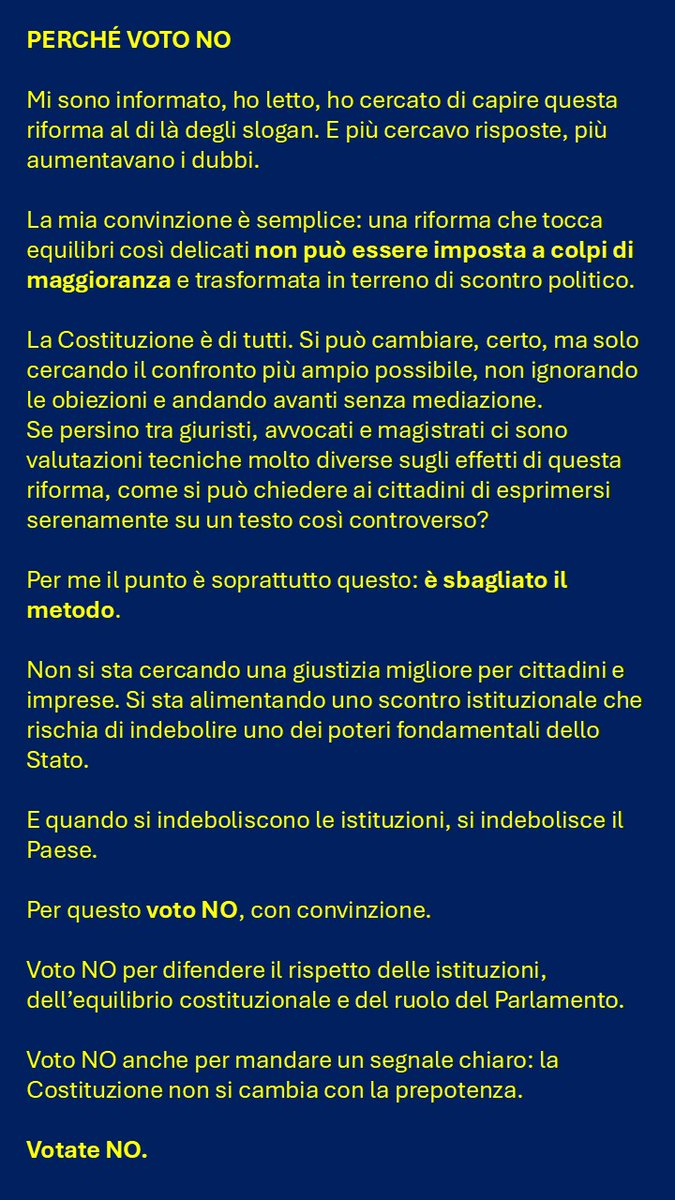 Perché #votoNO