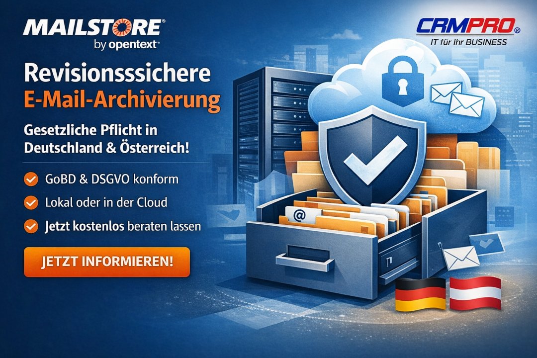 crmprogmbh's tweet photo. E-Mail-Archivierung ist in Deutschland &amp; Österreich gesetzliche Pflicht (GoBD, UGB, BAO).
Mit MailStore archivieren Sie revisionssicher – für Microsoft 365 &amp; Exchange, lokal oder in der Cloud.
https://t.co/uVe0M8LiIc

#MailStore #GoBD #DSGVO #EMailArchivierung https://t.co/mAbhVWXp1R