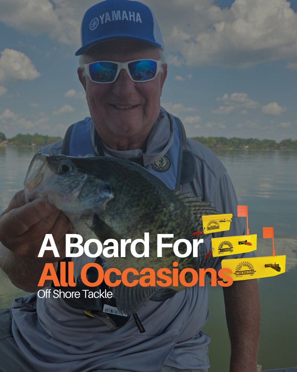 crappiedan's tweet image. Big or small game fish, Off Shore Tackle has a board. These planer boards track clean, stay out of the way, and keep your spread working from dusk to dawn. When it is time to cover water, they get it done.
Offshoretackle.com
#Offshoretackle #CrappieDan #CrappieMates