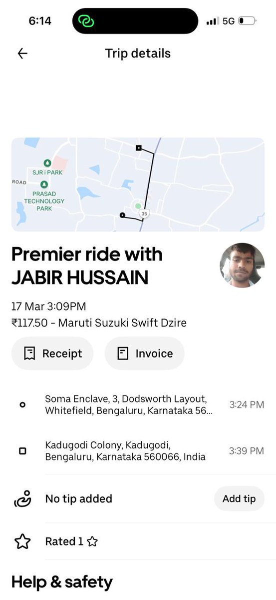 Meghanashetty29's tweet photo. @Uber_India Because of ur driver unprofessionalsm and idiotic behaviour I missed my train and had to bear a loss of 7k and my entire trip is cancelled apparently ur driver got haead ache after 5 mins of picking me up my location and asked me to get down from the cab and take https://t.co/eQ10xgCpK7
