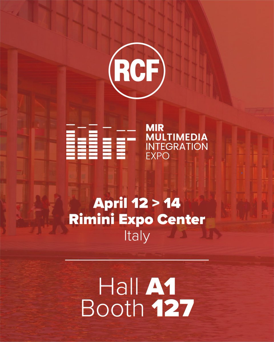 rcf_audio's tweet photo. 📍 Rimini, Italy - Visit RCF & TT+ Audio at MIR 2026
📆 Apr 12–14, 2026
Hall A1 Booth 127
-
#RCFaudio #ExperienceRCF #MIR26 #IEGexpo #proaudio #soundengineering #systemintegrator #livesound #installedaudio https://t.co/kGtzKQ9pgc