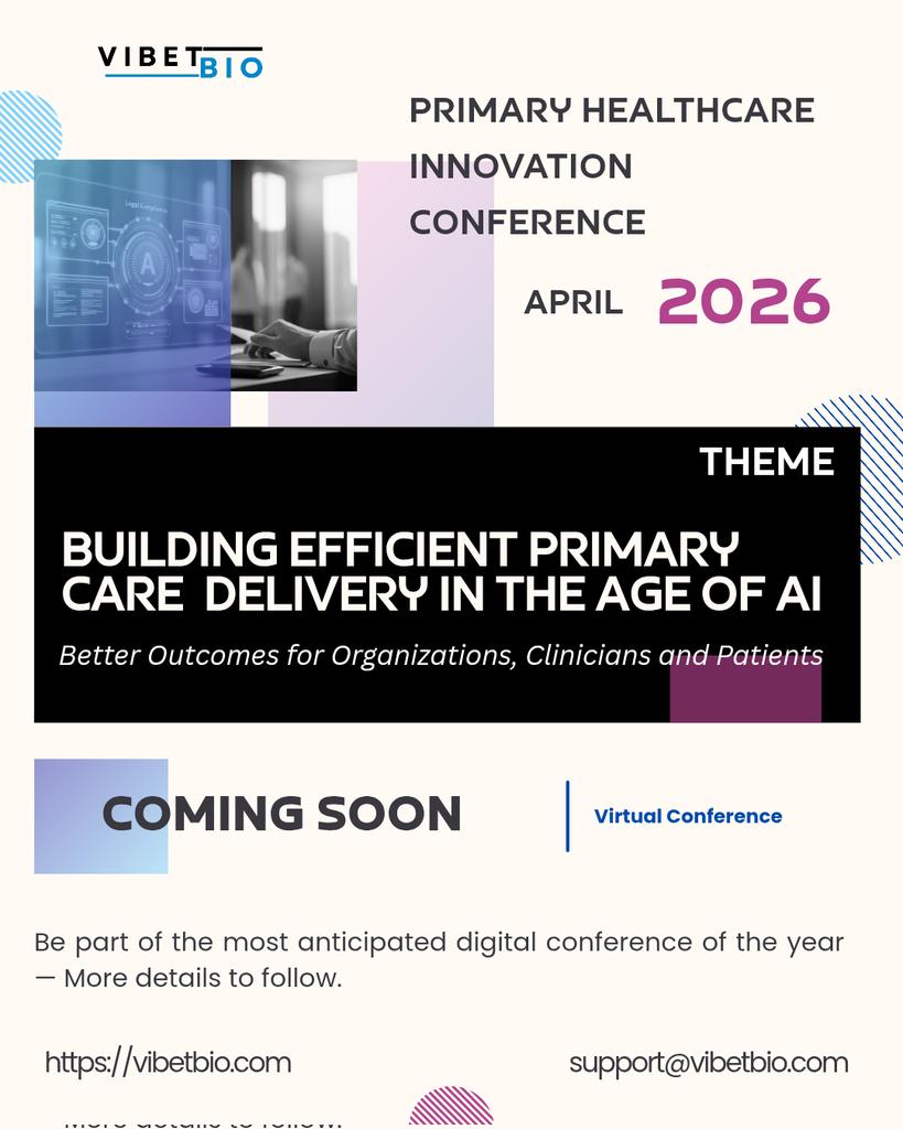 vibetbio's tweet photo. THEME REVEAL

Building Efficient Primary Care Delivery in the Age of AI

A virtual conference on how AI can improve efficiency and patient outcomes in Primary Health Care.

Join the conversation shaping the future of PHC in Nigeria
Coming soon.
#PHCNigeria #aiinhealth #VIBETBIO https://t.co/roIiG5hSMQ