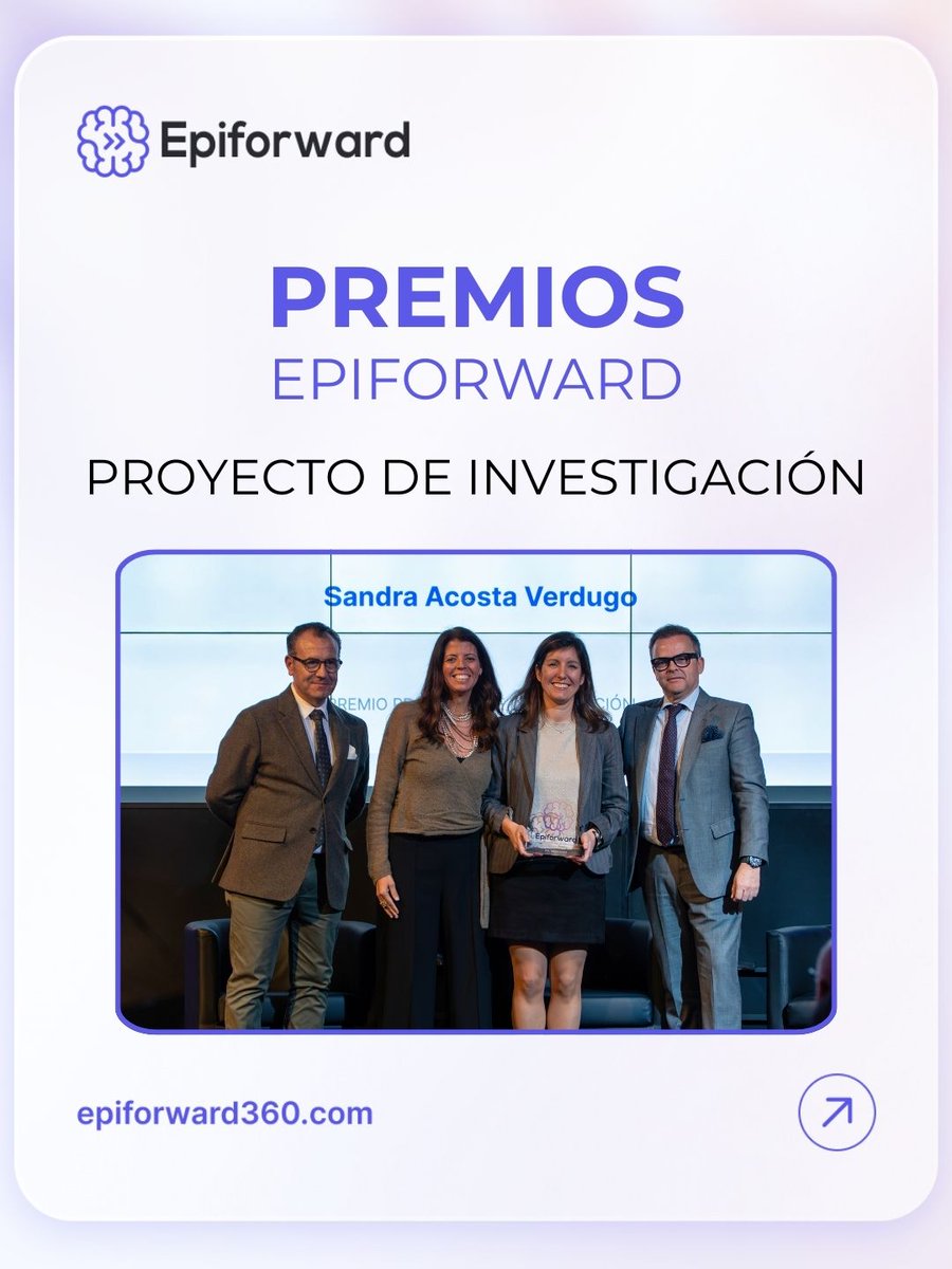 fedeepilepsia's tweet photo. 🏆 𝗣𝗿𝗲𝗺𝗶𝗼𝘀 𝗘𝗽𝗶𝗳𝗼𝗿𝘄𝗮𝗿𝗱
📂 Categoría Proyectos
🔬 Premio Proyecto de Investigación
💜 Ganadora: Sandra Acosta Verdugo @sacostav
📌 Proyecto: “Epileptología de precisión: modelos humanos para personalizar el tratamiento”
#Epilepsia #Epiforward #Investigación #FEDE https://t.co/oMcPkmtLzX