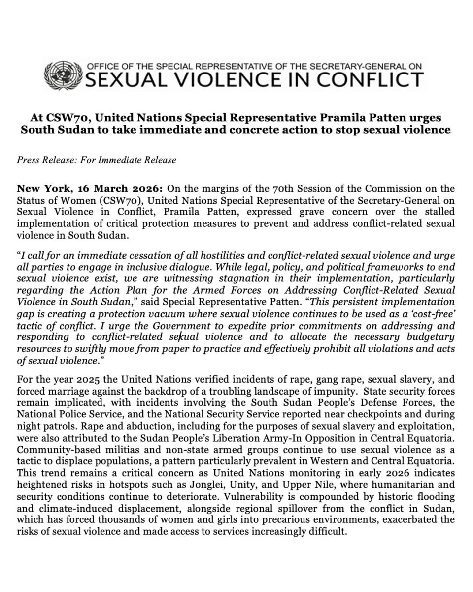UN Against Sexual Violence in Conflict tweet media