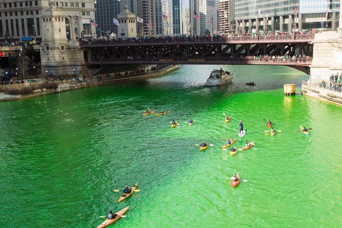 tools2retire's tweet photo. Happy St. Patrick's Day!
Pic:  Chicago River for St. Patrick's Day celebrations by Scott M. Liebenson. https://t.co/xJuYkhB20q
