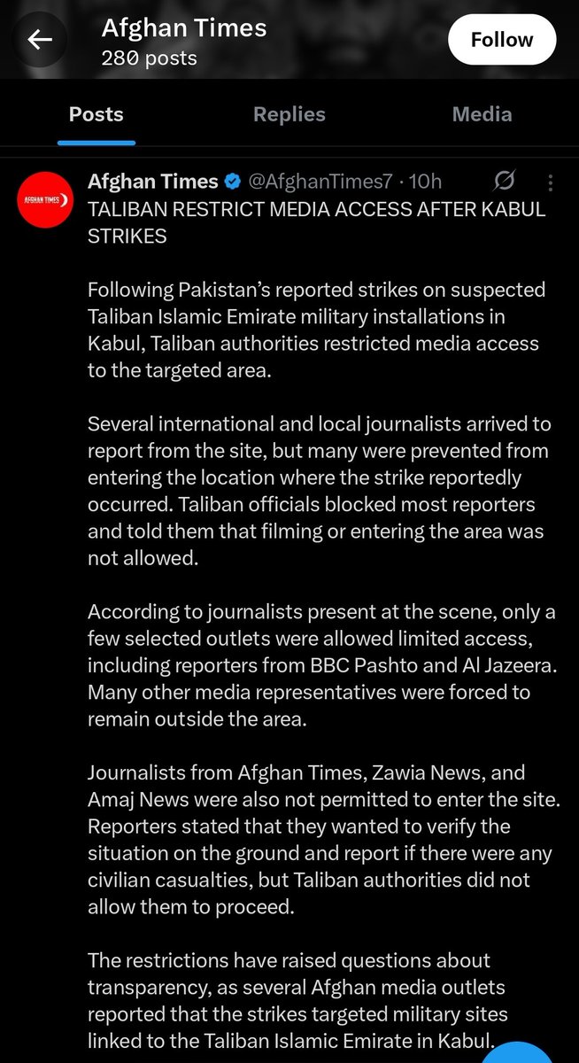 ProdAbstract's tweet photo. The Taliban have restricted media access to the blast site making it hard to verify claims being made by the Taliban regime. https://t.co/EDZMO25Yn2