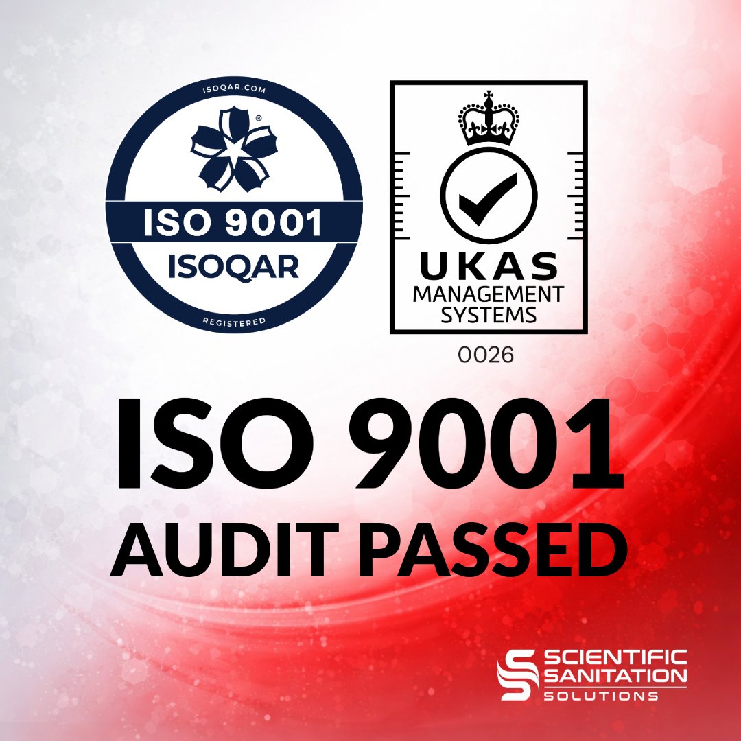 Scisan_UK's tweet photo. ✅ ISO 9001 maintained!

Another successful audit for Scientific Sanitation Solutions 👏
Quality, consistency &amp; continuous improvement at the core of what we do.
Certified by ISOQAR, a UKAS-accredited certification body.

#ISO9001 #Quality https://t.co/ERT5XbatYQ