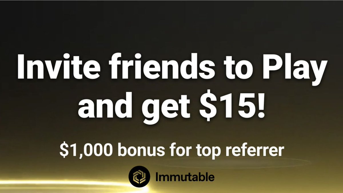 Most people are overcomplicating airdrops.

Meanwhile, <a href="/Immutable/">Immutable</a> is literally paying you to invite friends + play games…

→ $15 for 3 referrals
→ $1,000 for top referrer
Start here: play.immutable.com/referral/share…

#Web3Gaming #Airdrop #CryptoGaming #PlayToEarn 🧵👇
