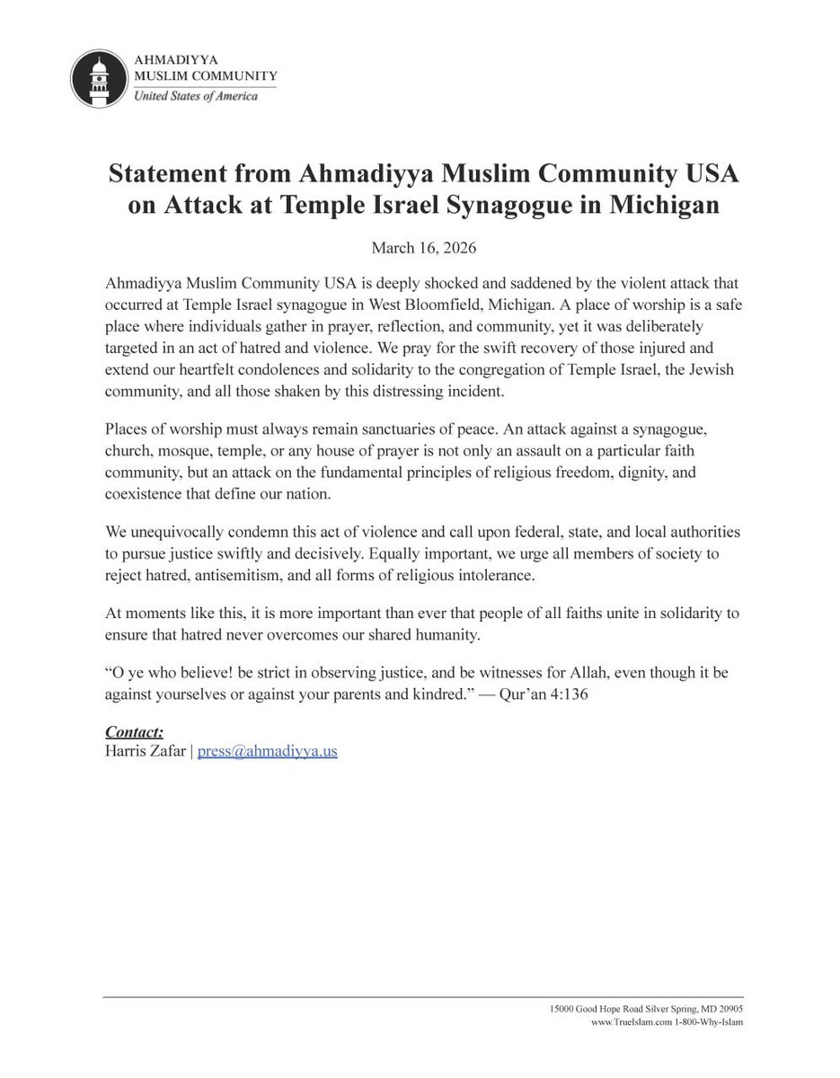 Ahmadiyya Press USA tweet media