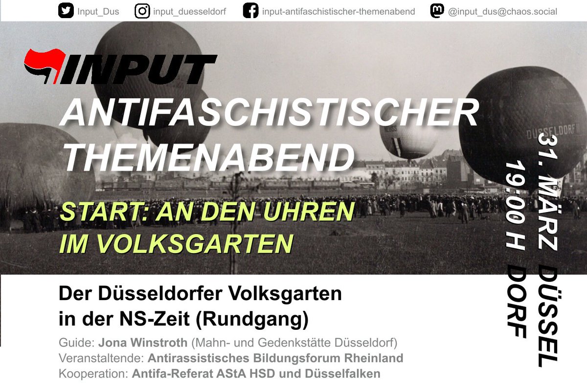 INPUT - Antifaschistischer Themenabend Düsseldorf tweet media