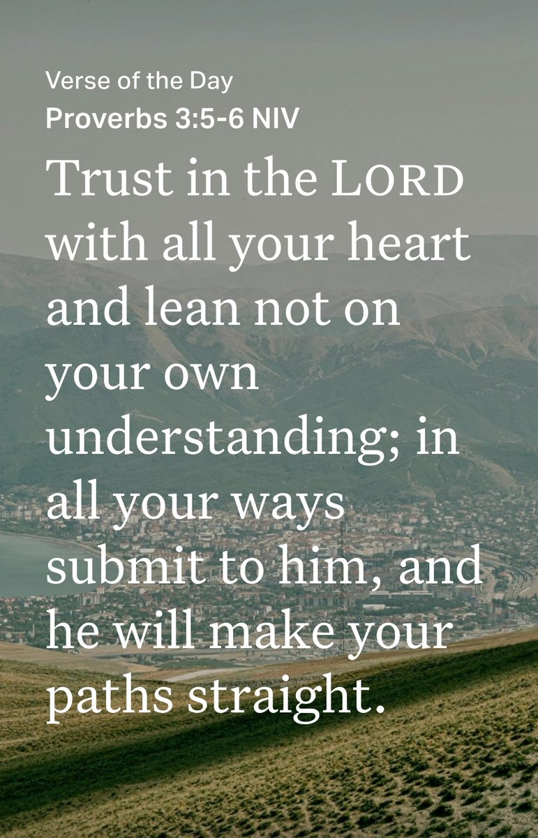 kpuumala's tweet photo. #VerseOfTheDay
Proverbs 3:5-6 https://t.co/4TDPBbjd2L